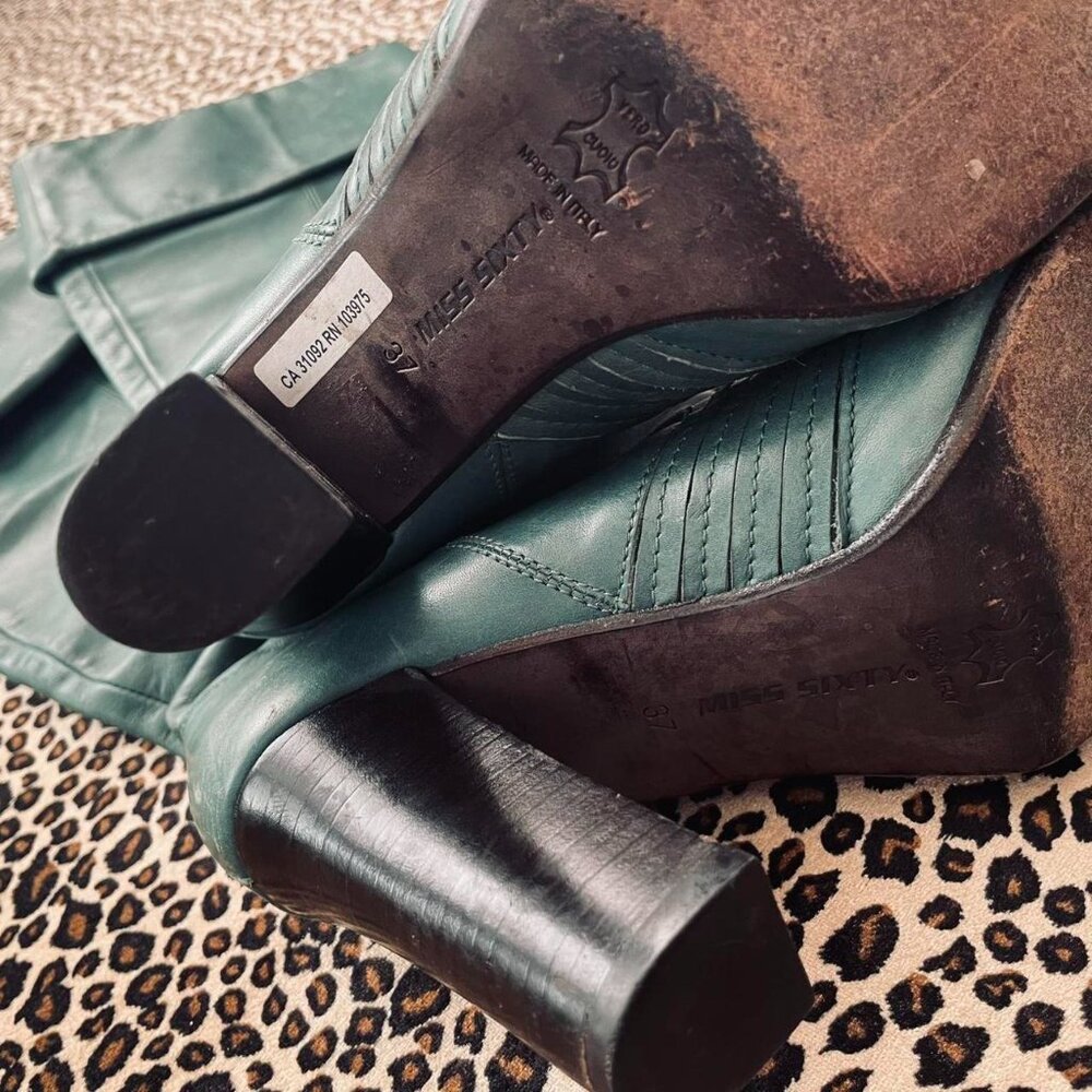 vintage miss sixty Italian leather knee high boots - Picture 7 of 7